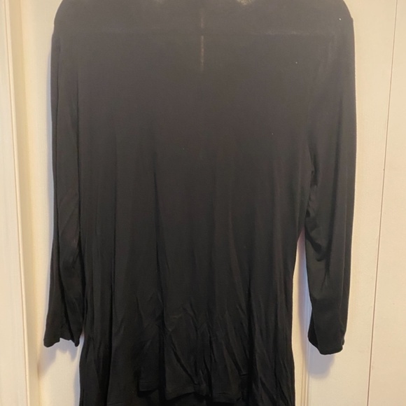 INC keyhole knit black top with long sleaves - Picture 3 of 3